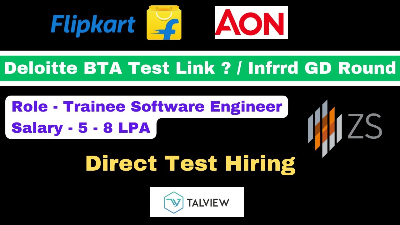 Direct Test Hiring 2024 | 2025 batch hiring off campus | Deloitte BTA ...