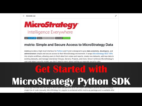Get Started with MicroStrategy Python SDK  (mstrio-py) | MicroStrategy Python Tutorial