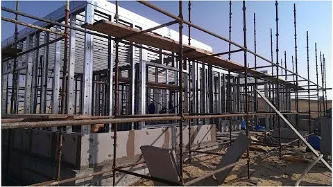 Light gauge steel frame with lightweight concrete insulation