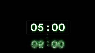 5 Minutes Silent Timer ⏰ | Soft Ending Alarm | No Music | Focus, Study, Work, Reading & Productivity