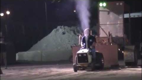 Pro Stock Turbo diesel Cub Cadet pulling at Huntingdon fair