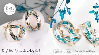 【UVレジン】優美なナイルブルーのアクセサリーのクラフト~ UV Resin  Crafting Graceful Nile Blue Accessories!!