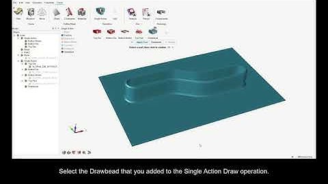 Single Action Draw Simulation with Top Pad and Drawbead with Altair Inspire Form