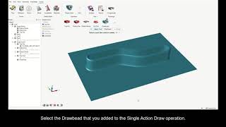 Single Action Draw Simulation with Top Pad and Drawbead with Altair Inspire Form