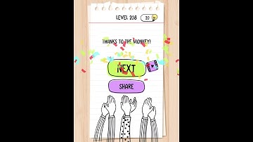 Brain Test: Tricky Puzzles Level 208 Walkthrough Solution Answers Solved