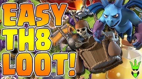 EASY TH8 LOOT! - Triple Heal Loonion - Clash of Clans - Town Hall 8 Dark Elixir Farming Strategy