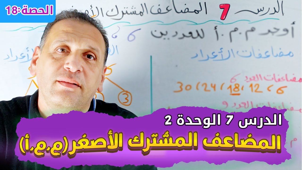 الدرس7الوحدة2: المضاعف المشترك الأصغر(م.م.أ) رياضيات الصف الخامس الابتدائي الترم الأول