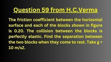 9.19 - H.C.Verma Exercise Question - 59 | Centre of Mass, Linear Momentum & Collision #jee