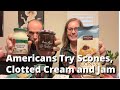 Americans try cream tea  scones clotted cream  jam