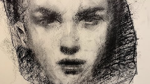 CHARCOAL DRAWING TUTORIAL WITH ONLY 1 PIECE OF CHARCOAL