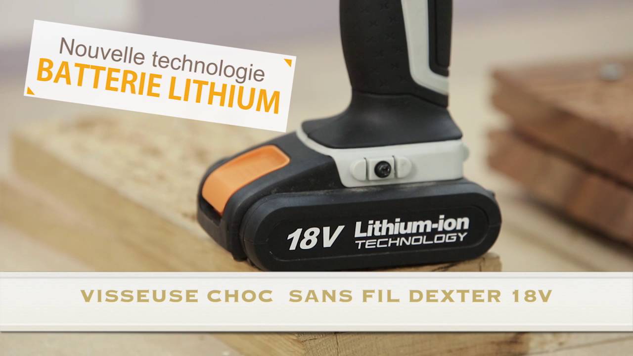 Perceuse choc sans fil 18v DEXTER 