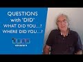 Episode 8: Questions with “did“ /  What did you …? Where did you …? | Easy English at Home