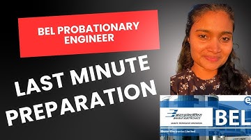 BEL Probationary Engineer Last Minute Preparation for CBT | Electronics CBT Preparation