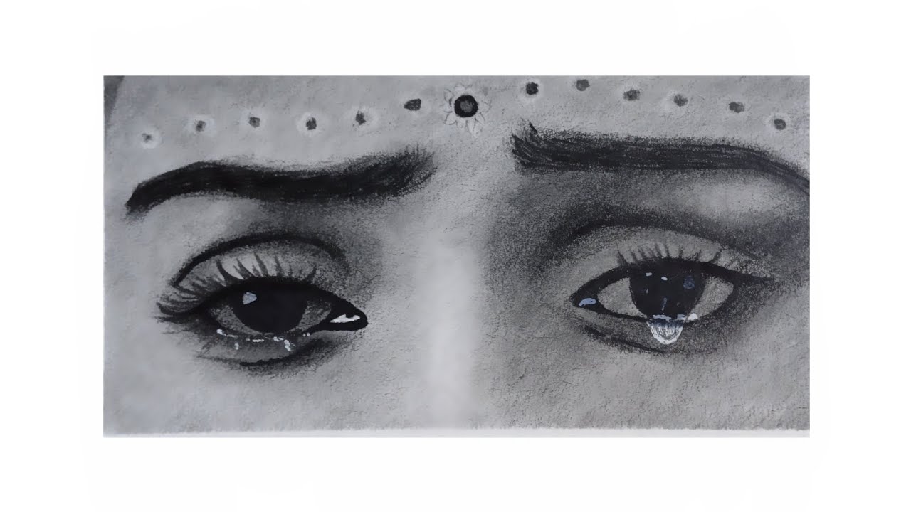 Radha Sad Eyes Drawing | MangeshArtofficial