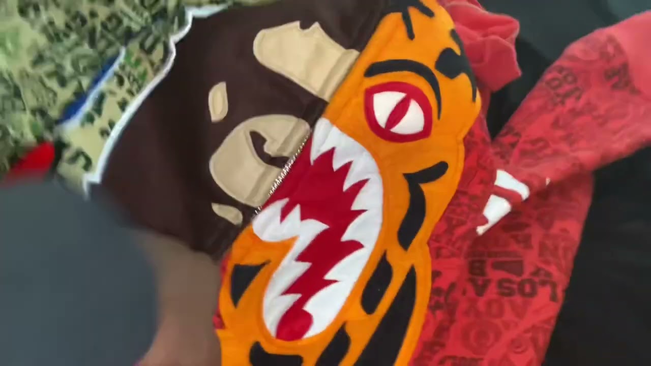 BAPE XXV Cities Camo 2nd Ape Tiger Half Full Zip Hoodie review