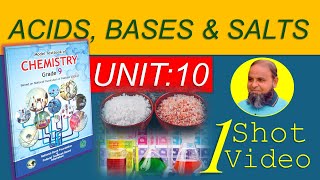 Unit.10: Acids, Base and Salts,Class 9 chemistry chapter 10 new book, Federal board (fb), nbf, Dr Au