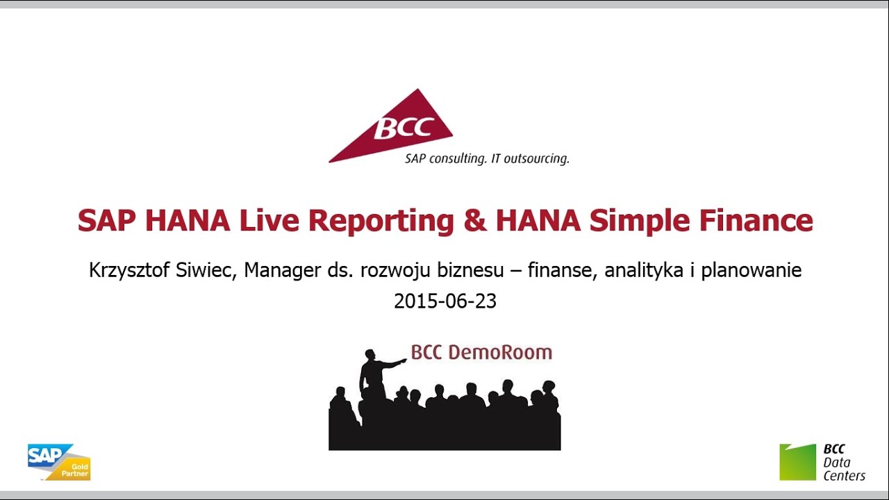 Sap Hana Live Reporting Hana Simple Finance Youtube