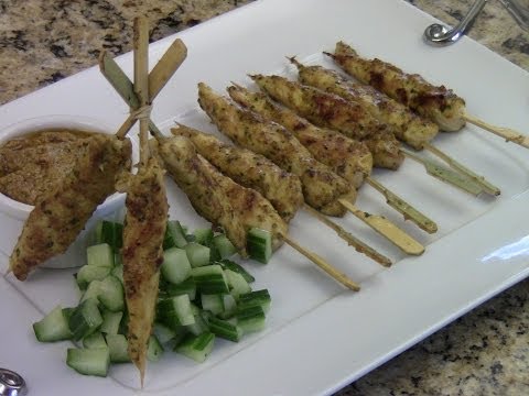 Chicken Satay With Peanut Butter Sauce