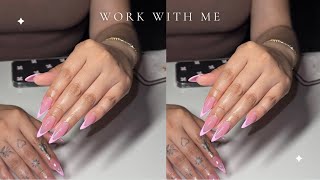 ACRYLIC ALMOND FRENCHTIPS