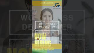 We are hiring | WordPress Developer | JG IT Solution #learning #wordpress #wordpressdeveloper #viral