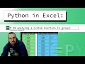 Apply a custom function to grouped data! Python in Excel 28