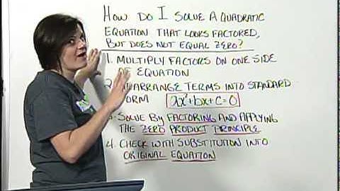 Math 0097 & 0099 Tutorial 27 - How do I solve a quadratic that looks factored, but doesn