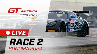 LIVE | Race 2 | Sonoma Raceway | GT America powered by AWS 2024