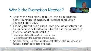 Bus and Engine Exemption Request for Transit Agencies under the Heavy-Duty Omnibus Regulation