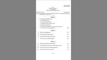 Bcom 6th sem ( Social and business ethics) pu previous year question paper 2021