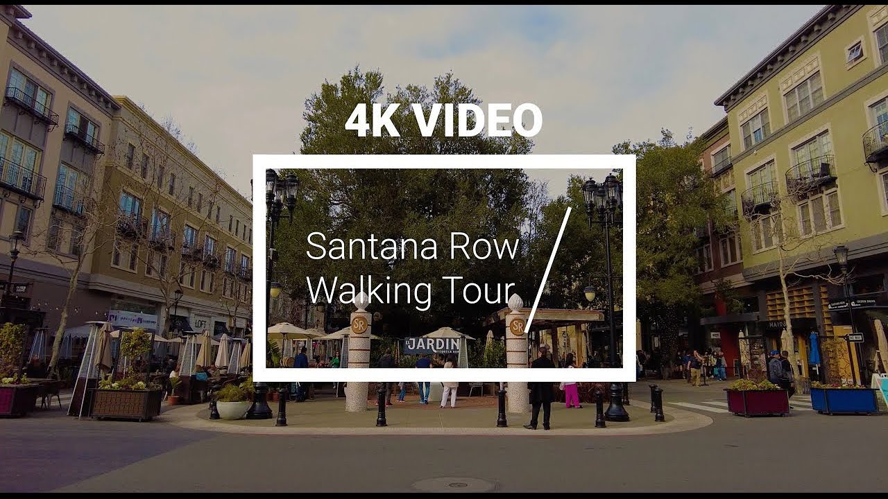 [4K] Santana Row Walking Tour: Explore  Silicon Valley 