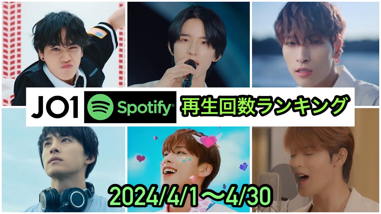 【TOP10】4月はあの曲がまさかの圏外？JO1 Spotify再生回数ランキング4月編！！
