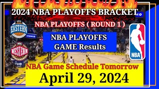 NBA Playoffs Standings Today Updates April 28, 2024 | Game Results | NBA SCHEDULE April 29, 2024