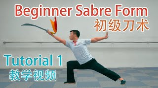 Beginner Sabre Form 初级刀 (Chu Ji Dao) Tutorial 1 - Kung Fu Wushu Changquan