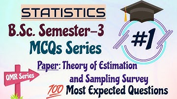MCQs Series| B.Sc. Semester-3 Statistics| #1| #statistics #statistics4all #mcqsseries #notes