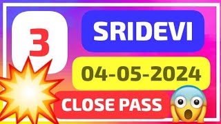 Sridevi Day Today 04-05-2024 | Sridevi Open Today | Sridevi Satta Matka today | Otc Jodi penal chart