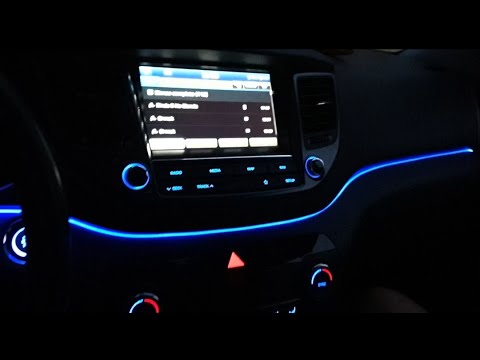 How to install car led strip or led dashboard on Hyundai Tucson by  Aliexpress 