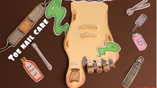 [Paperdiy🪸] Toenail care! ASMR 🔇 No music #紙遊び #sweetpapers #紙遊戲