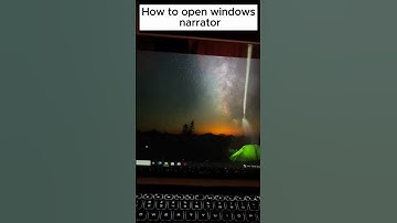 How to open windows narrator