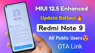 Redmi Note 9 MIUI 12.5.2.0 Enhanced Update Official Released | OTA Link