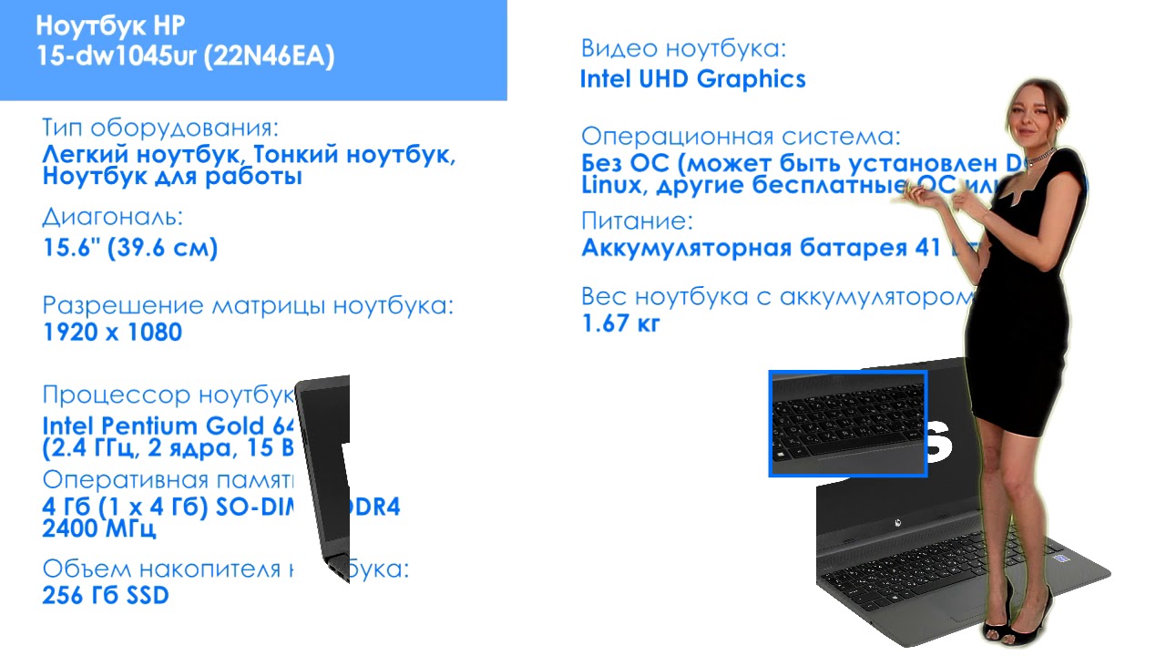 Ноутбук Hp 15 Dw1045ur 22n46ea Купить