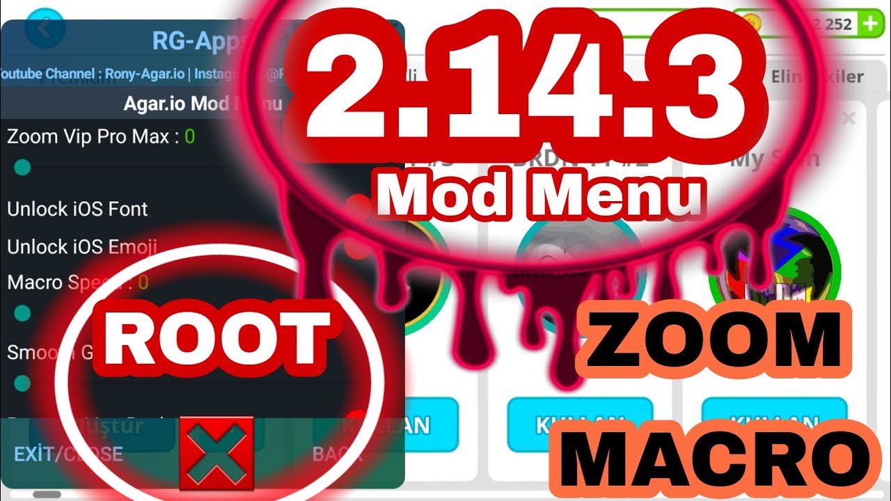 AGARIO NEW IOS 2.14 MACRO + ZOOM MOD MENU TUTORIAL(AGAR.IO MOBILE) 