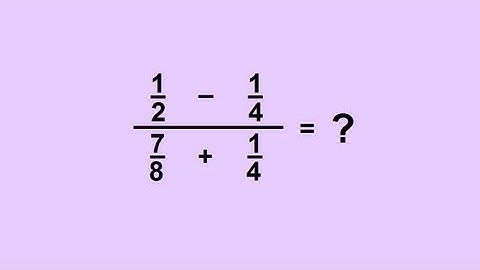 Algebra - Complex Fractions (1 of 6)