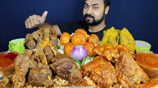 SPICY MUTTON CURRY, LIVER CURRY, CHICKEN CURRY, FISH CURRY, EGG CURRY, RICE MUKBANG EATING SHOW |
