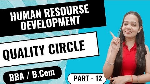 Human Resource Development | Quality Circle | BBA / B.Com | Part - 12 | #bbabcom #HRM