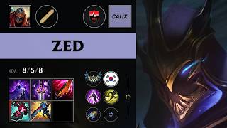 NS Calix Zed Mid vs Syndra - KR Challenger Patch 26 14