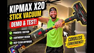 KIPMAX Cordless Vacuum Cleaner,Upgraded 550W/50KPA/70Mins/With No-Drill Charging Station Cordless St