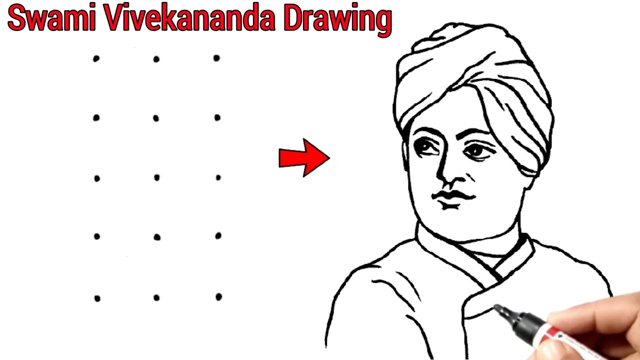 Sketch of Swami Vivekananda | Lion silhouette, Portrait art, Sketches