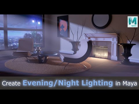 Create Evening/Night Lighting in Maya 2022