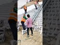 Clever Construction Hack Portable Conveyor Feeds Blocks Up Slopes