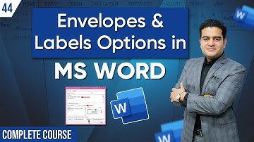 Envelopes and Labels Options in Microsoft Word | How To Use Envelopes and Labels in MS Word